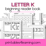 Letter K Emergent Reader Coloring Book