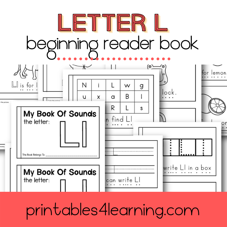 Letter L Emergent Reader Coloring Book