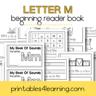 Letter M Emergent Reader Coloring Book