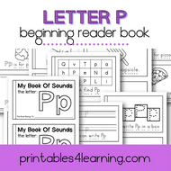 Letter P Emergent Reader Coloring Book