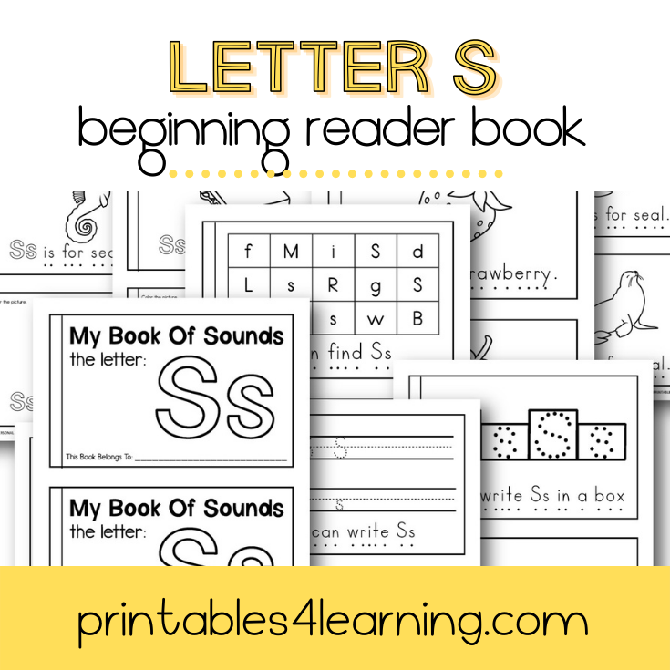 Letter S Emergent Reader Coloring Book