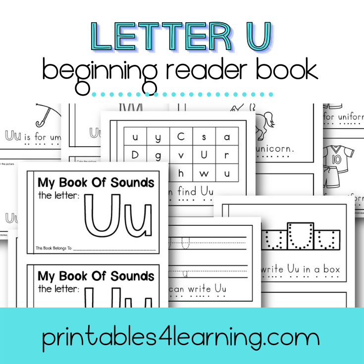 Letter U Emergent Reader Coloring Book