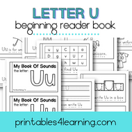 Letter U Emergent Reader Coloring Book
