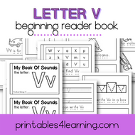 Letter V Emergent Reader Coloring Book