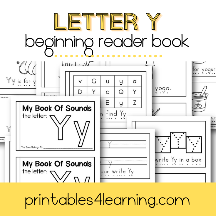 Letter Y Emergent Reader Coloring Book