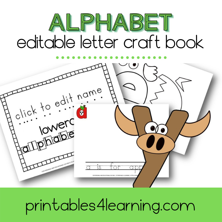 Lower Case Alphabet Craft Book