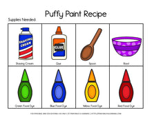 Load image into Gallery viewer, Adapted Visual Recipe: Puffy Paint - Printables 4 Learning
