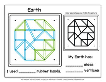 Load image into Gallery viewer, Geoboard Activities: Outer Space Patterns Packet

