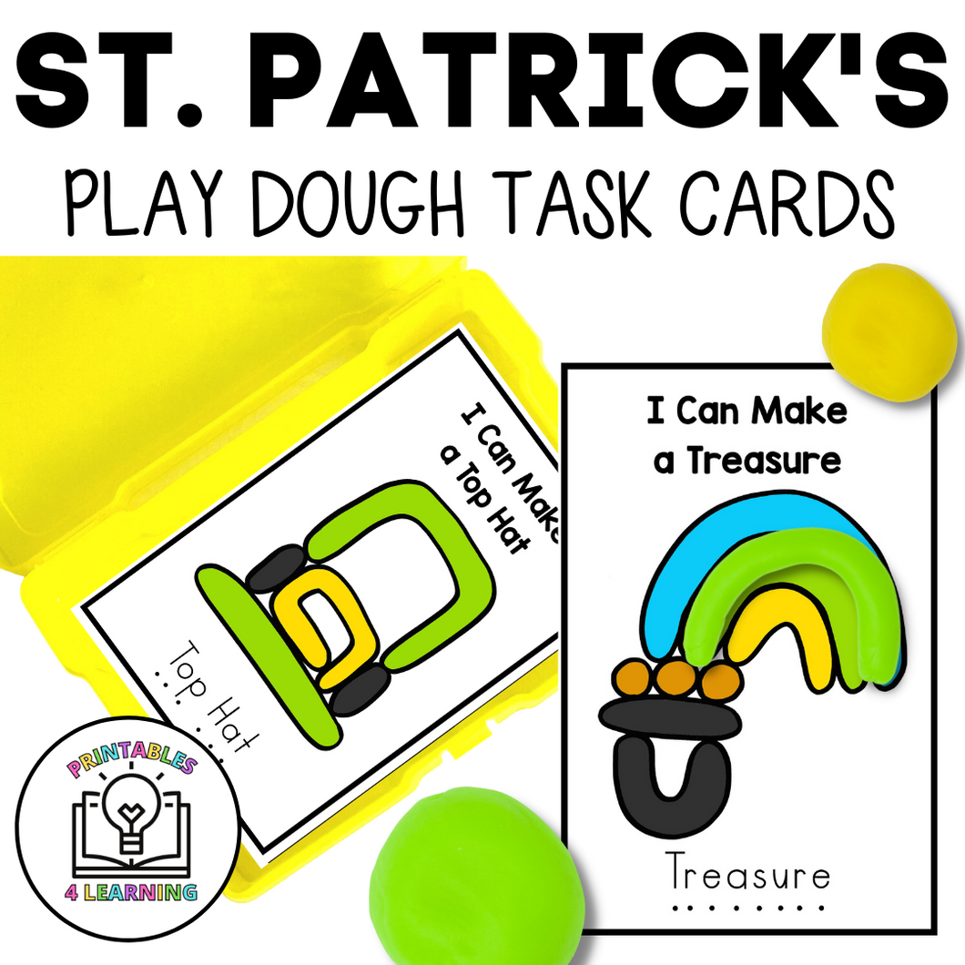 St. Patrick's Day Play Dough Task Cards