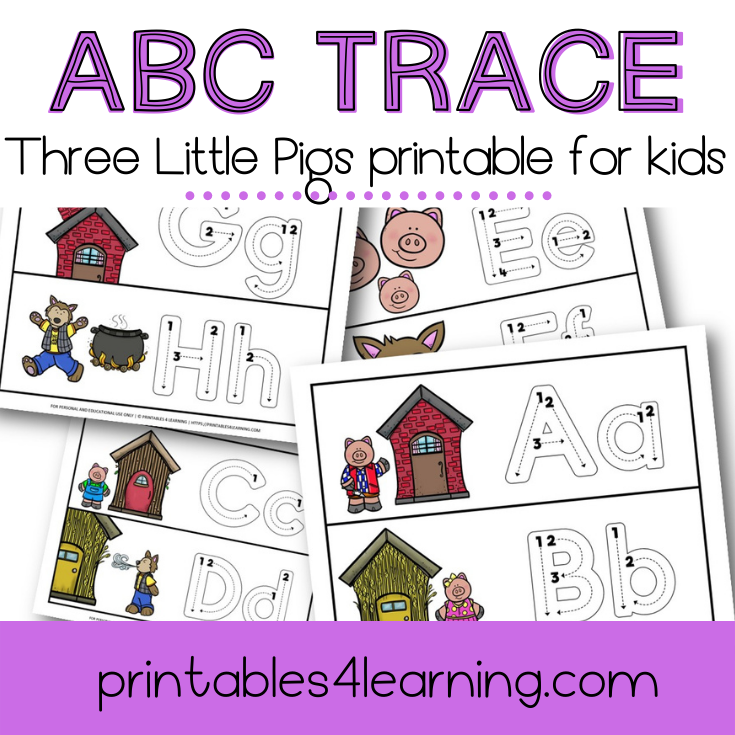 Three Little Pigs ABC Letter Tracing