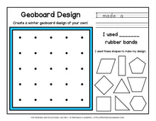 Load image into Gallery viewer, Geoboard Activities: Winter Patterns Packet
