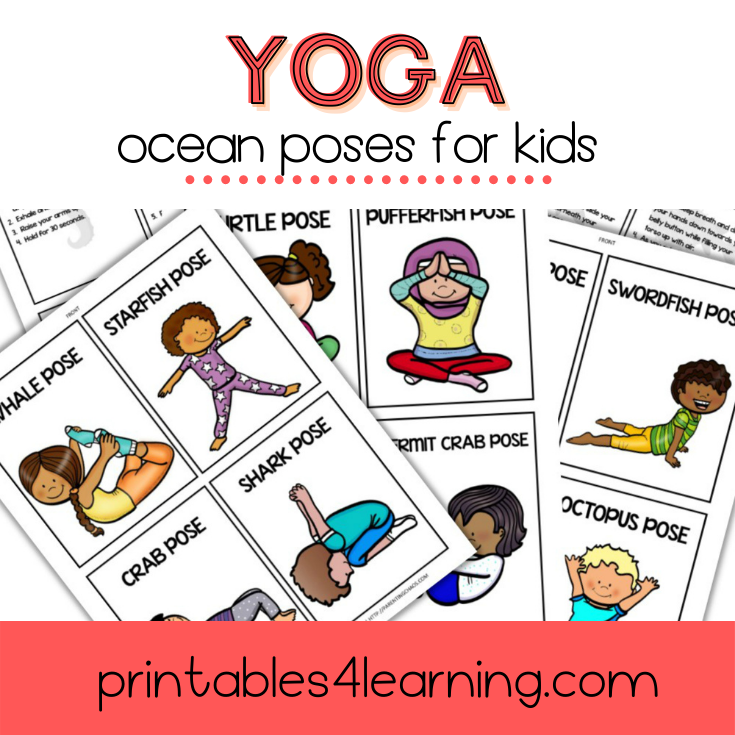 Yoga Cards for Kids: Ocean Animal Poses