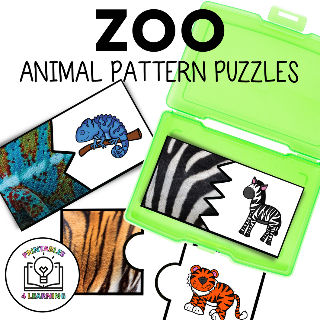 Zoo Animal Pattern Puzzles