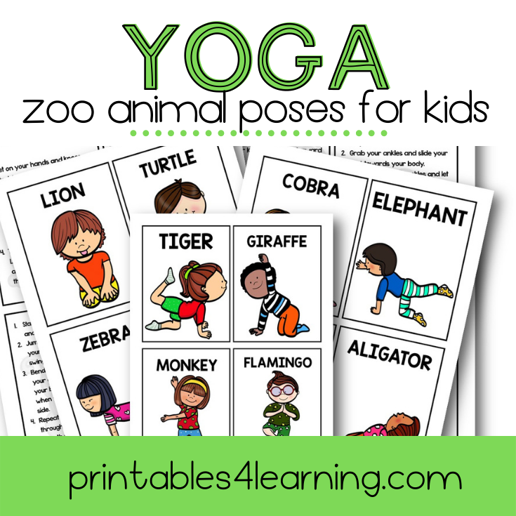 Yoga Cards for Kids: Zoo Animal Poses