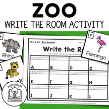 Load image into Gallery viewer, Zoo Animal Write the Room from A to Z
